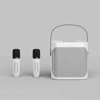 Sisica | Karaoke Bluetooth Speaker – 360° Surround Wireless Subwoofer with Dual Mics