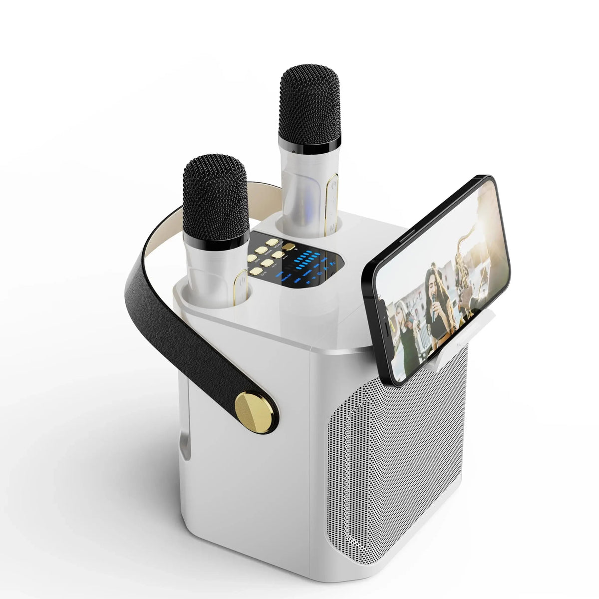 Charly | Karaoke Bluetooth Speaker – 360° Surround Wireless Subwoofer with Dual Mics