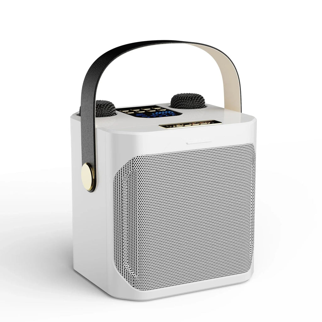 Sisica | Karaoke Bluetooth Speaker – 360° Surround Wireless Subwoofer with Dual Mics