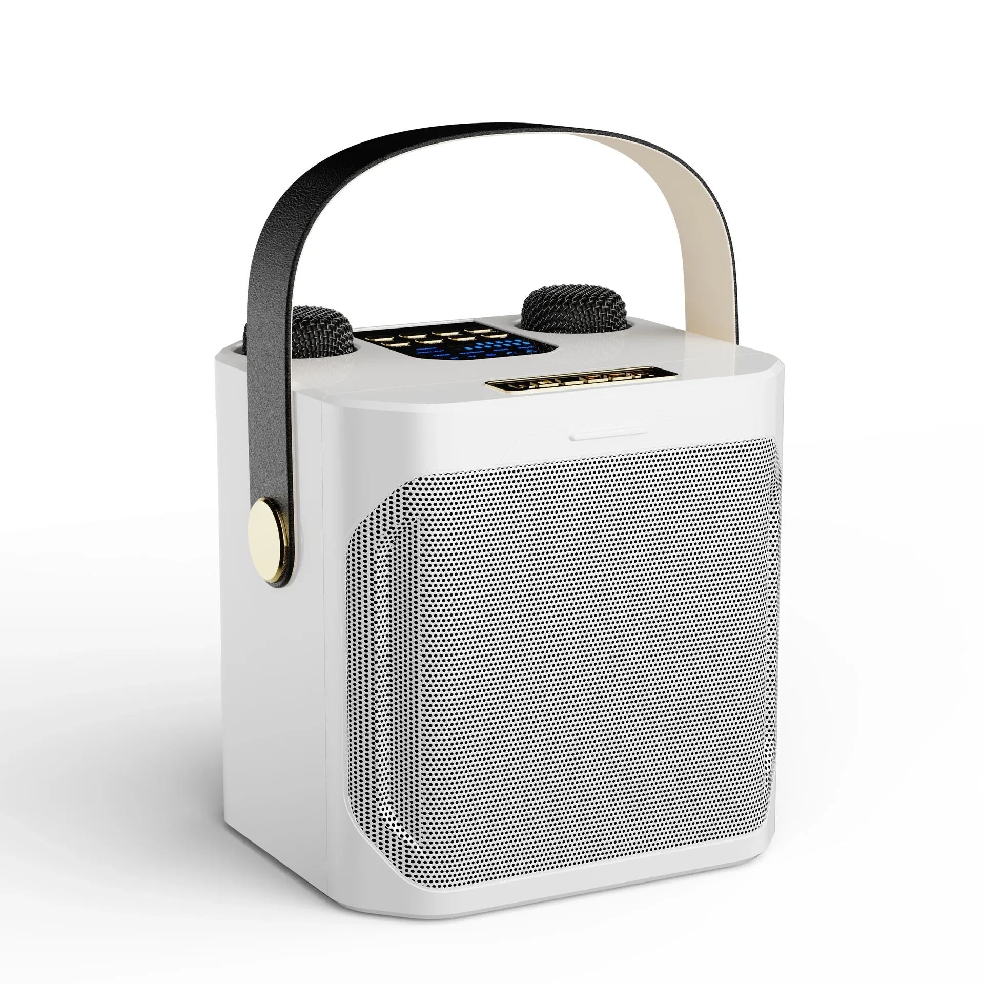 Sisica | Karaoke Bluetooth Speaker – 360° Surround Wireless Subwoofer with Dual Mics