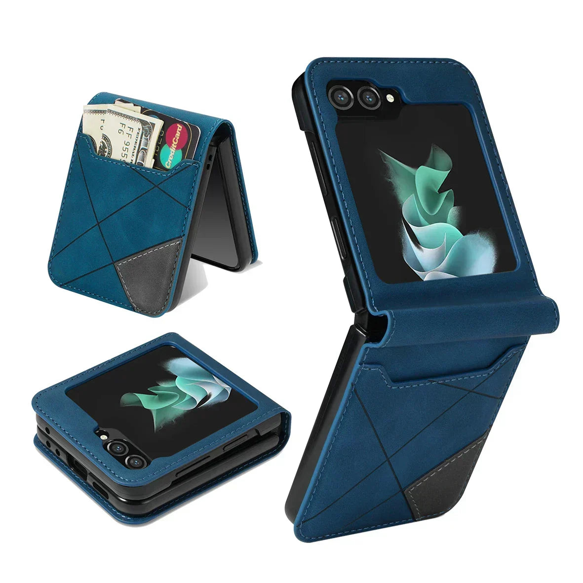 Charly | Leather Wallet Case for Samsung Galaxy Z Flip Series