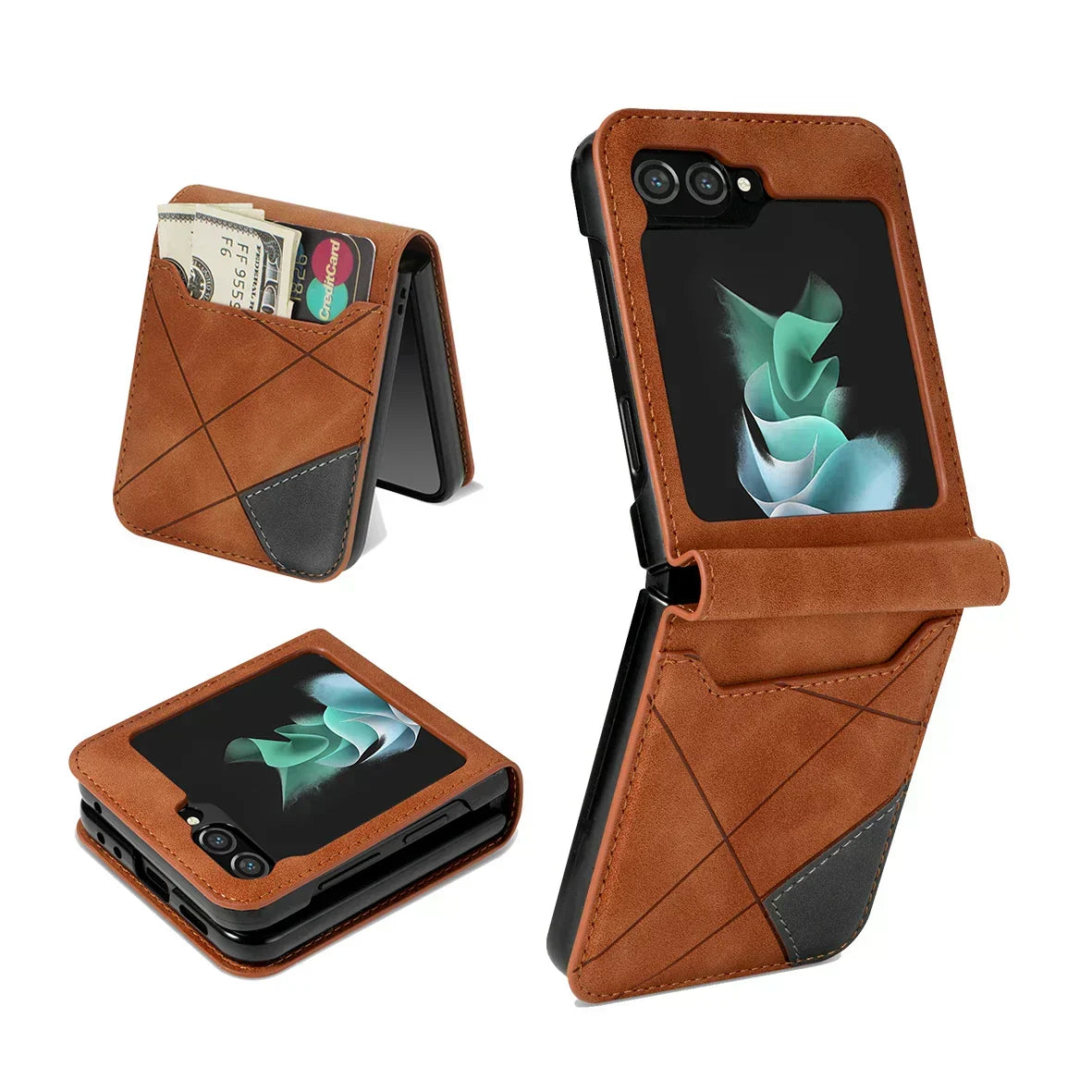 Charly | Leather Wallet Case for Samsung Galaxy Z Flip Series