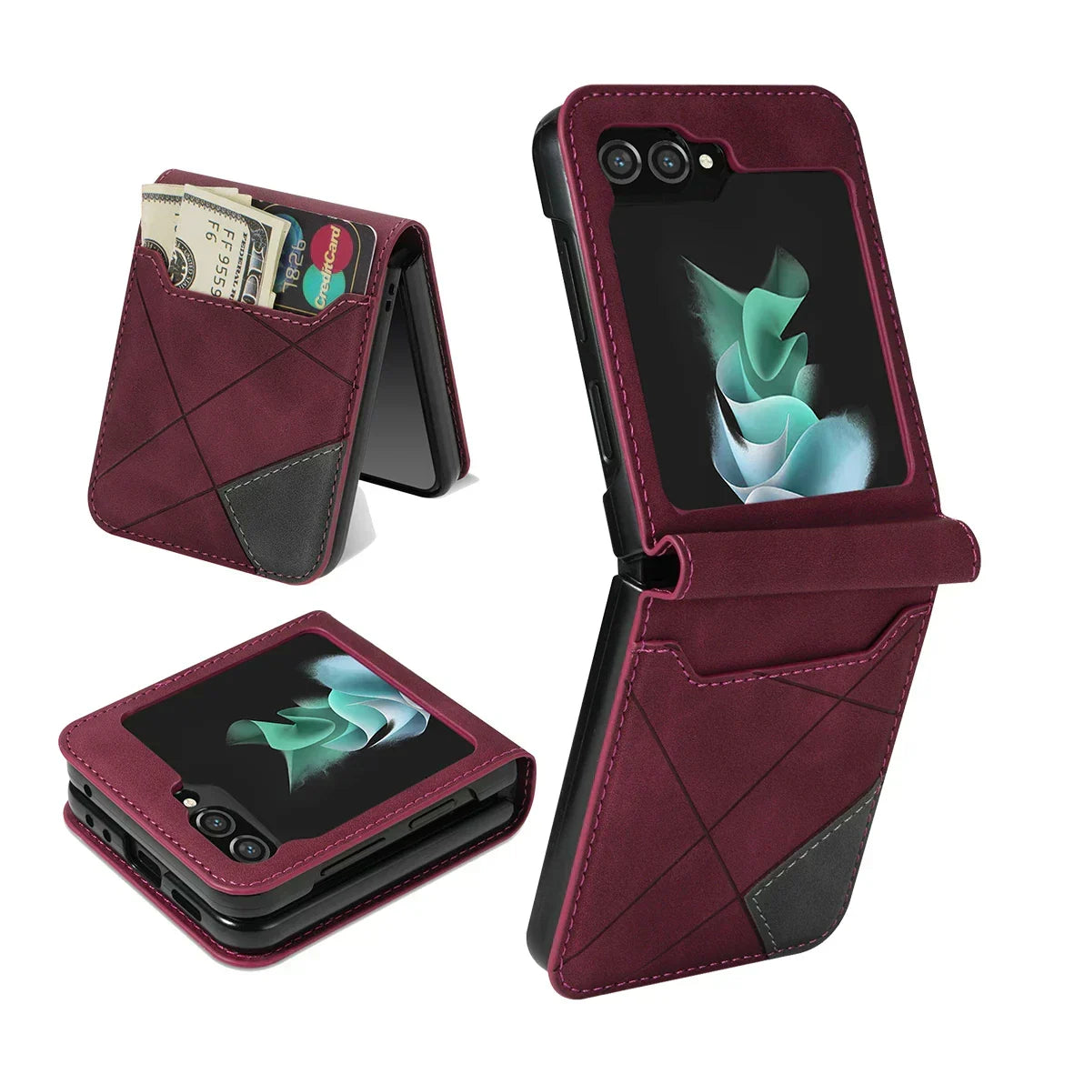 Charly | Leather Wallet Case for Samsung Galaxy Z Flip Series