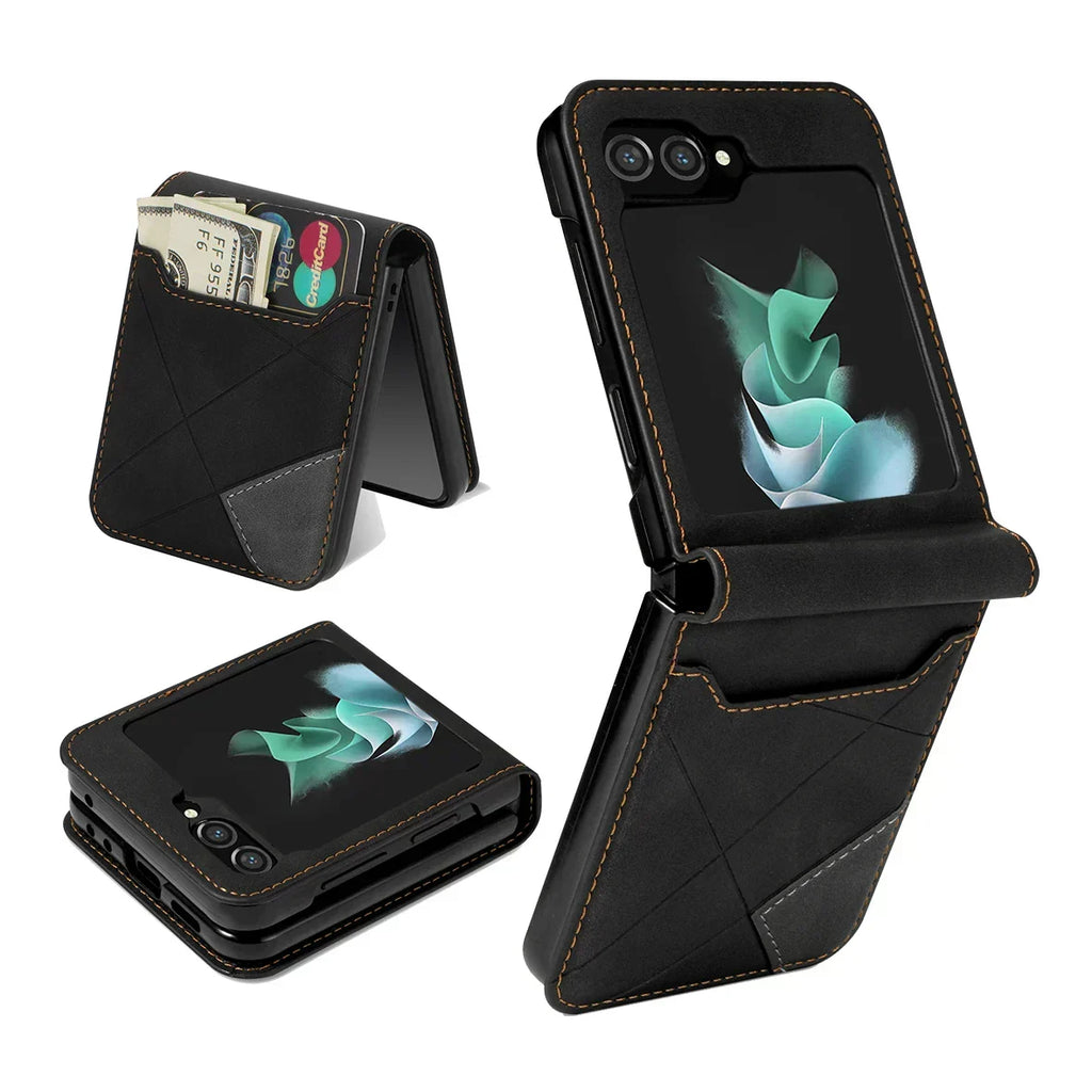 Charly | Leather Wallet Case for Samsung Galaxy Z Flip Series