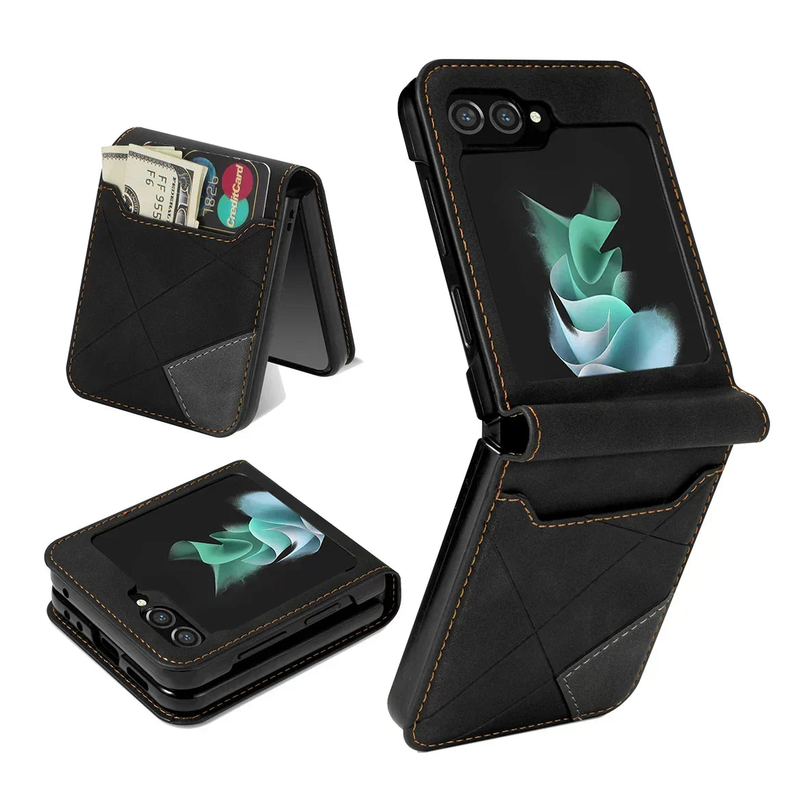 Charly | Leather Wallet Case for Samsung Galaxy Z Flip Series