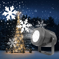 Sisica | LED Christmas Projector Snowflake Light Show – Waterproof Outdoor Lamp with 16 Patterns