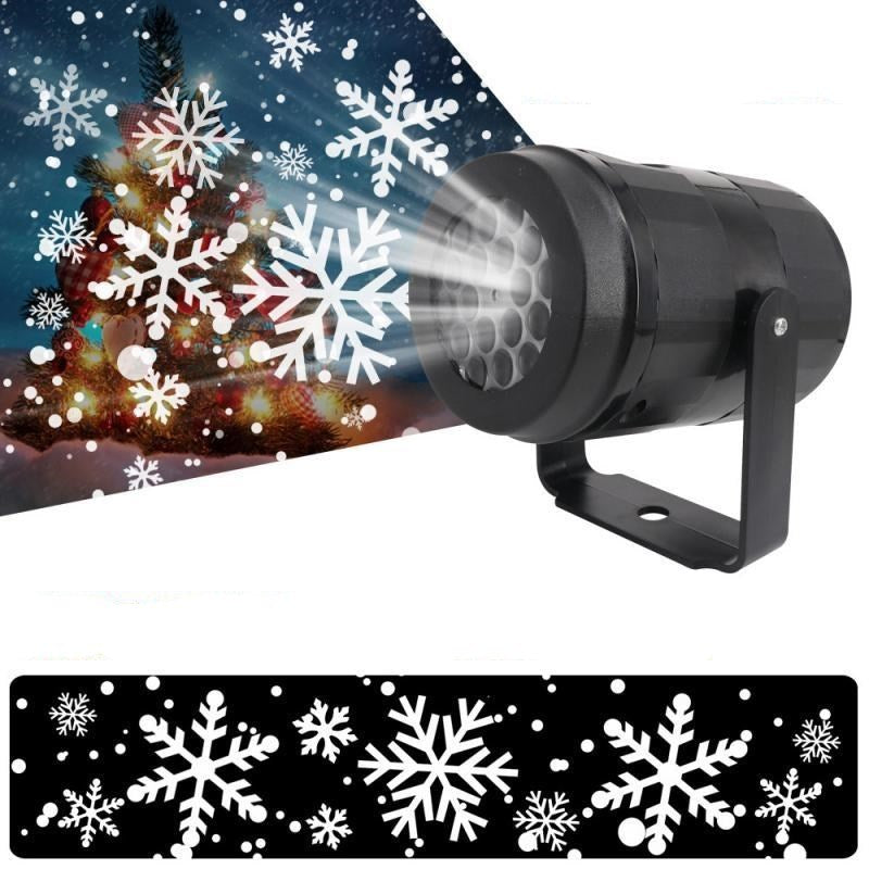 Sisica | LED Christmas Projector Snowflake Light Show – Waterproof Outdoor Lamp with 16 Patterns