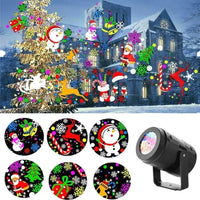Sisica | LED Christmas Projector Snowflake Light Show – Waterproof Outdoor Lamp with 16 Patterns