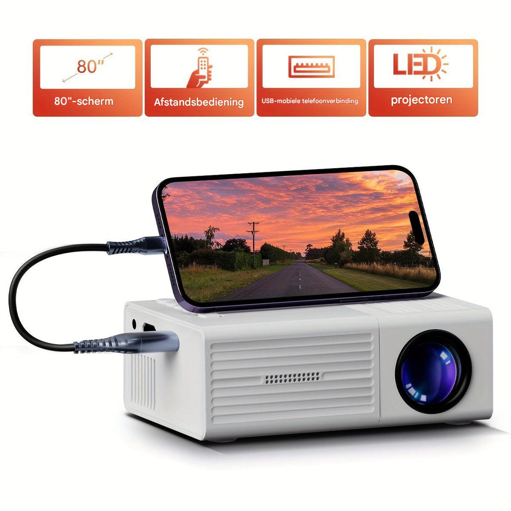 Sisica | LumoBeam HD Mini Projector (3000 Lumens) - Portable Cinema