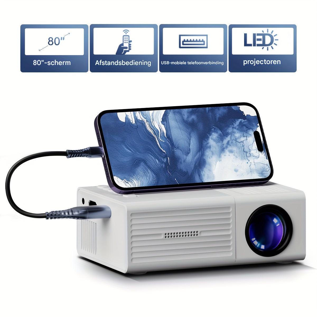Charly | LumoBeam Ultra-Bright Mini Projector (3000 Lumen) – Compact HD Home & Outdoor Cinema