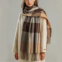 Sisica | Classic Plaid Cashmere Wool Scarf