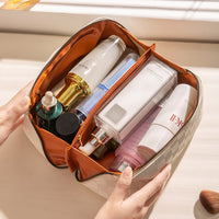 Sisica | Luxurious Checked Makeup Cosmetic Bag