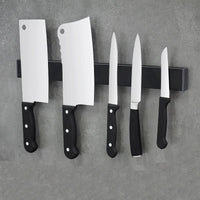 Charly | Magnetic Knife Holder – Wall Mounted Black Steel Storage