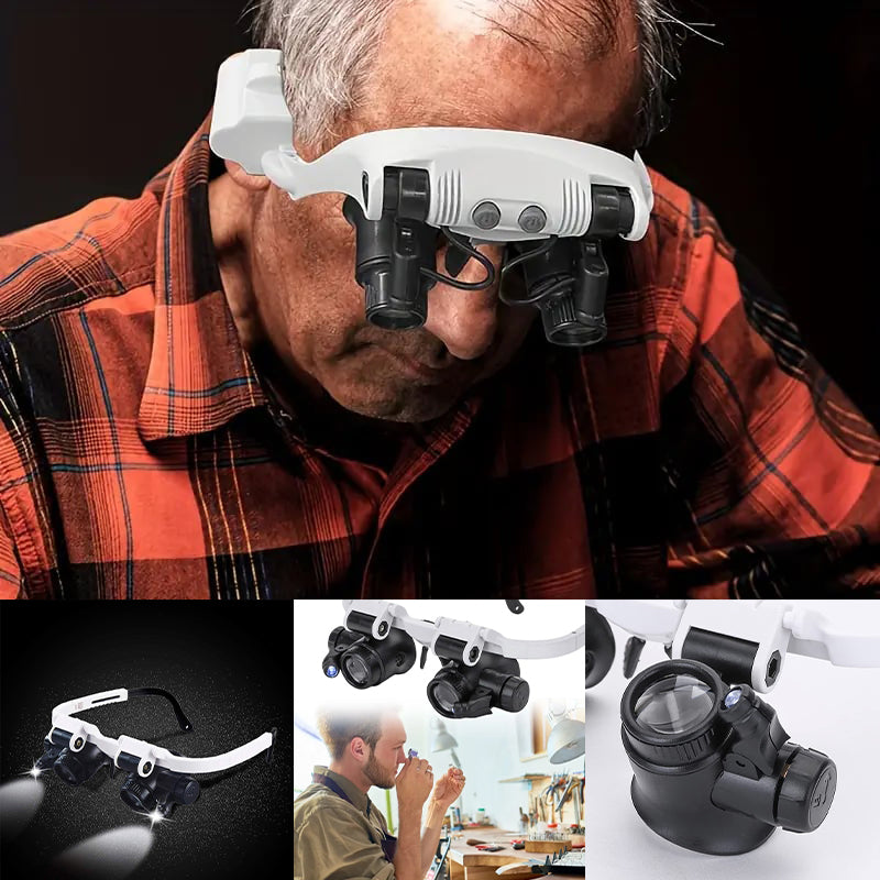 Sisica | Magnifying glasses with LED lamps for double eyes
