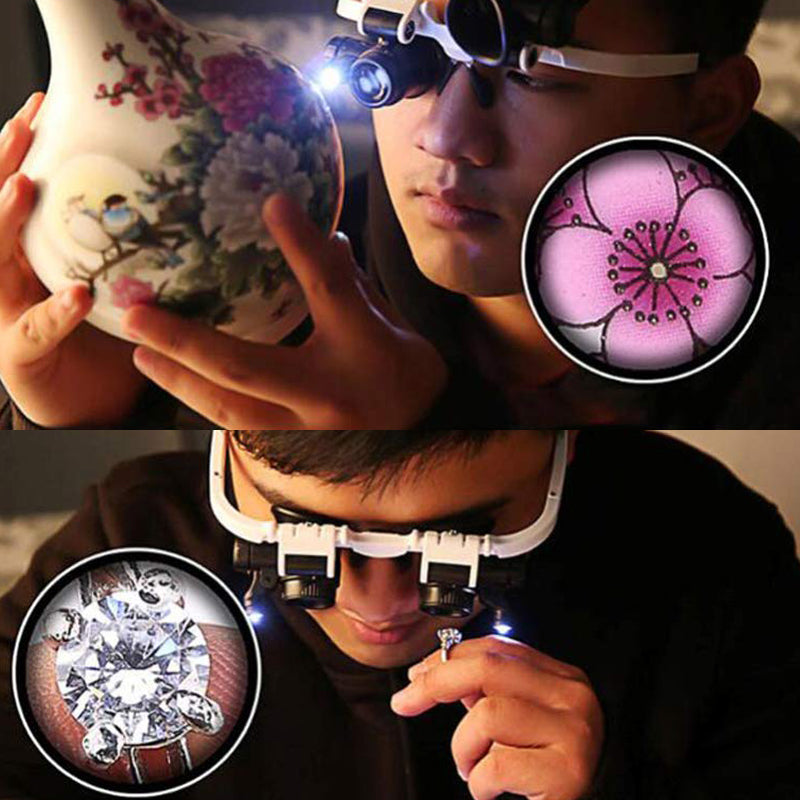 Sisica | Magnifying glasses with LED lamps for double eyes
