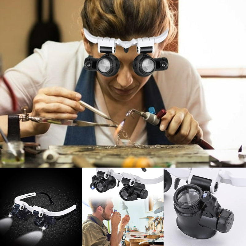 Sisica | Magnifying Glasses with LED Lamps for Dual Eyes