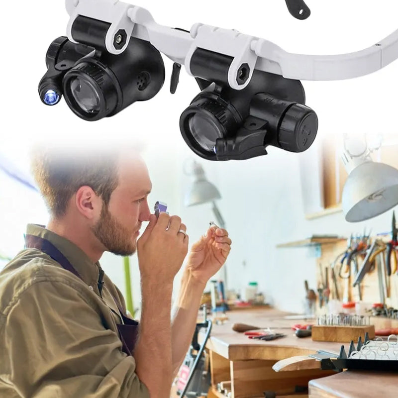 Sisica | Magnifying Glasses with LED Lamps for Dual Eyes