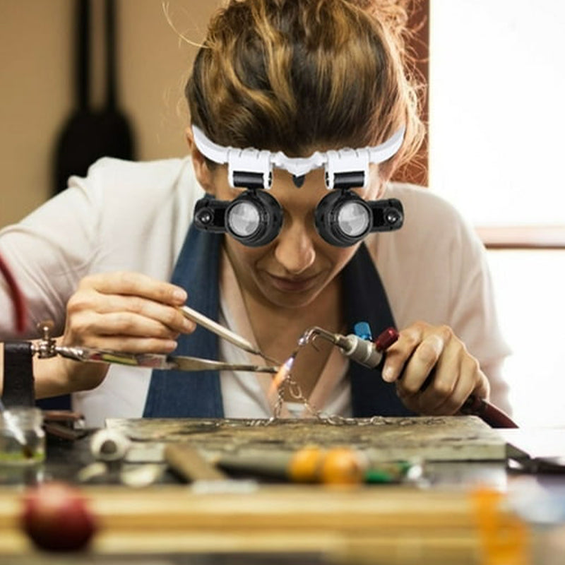 Sisica | Magnifying Glasses with LED Lamps for Dual Eyes