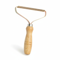 Charly | Manual Lint Remover | Copper Precision Head | Solid Wood Handle | Battery-Free Fabric Shaver for Cashmere, Wool & Upholstery | Pilling Extractor