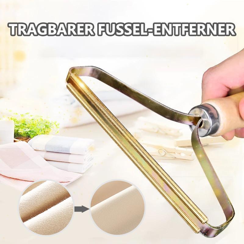 Sisica | Manual Lint Remover | Copper Precision Head | Solid Wood Handle | Battery-Free Fabric Shaver for Cashmere, Wool & Upholstery | Pilling Extractor