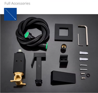 Sisica | Matte Black Bidet Shower Faucet in Solid Brass, Hygienic Shower, Hot-Cold Mixing Valve, Toilet Faucet for Muslim Use