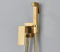 Charly | Matte Black Bidet Shower Faucet in Solid Brass, Hygienic Shower, Hot-Cold Mixing Valve, Toilet Faucet for Muslim Use