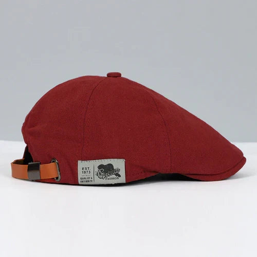 Charly | Men's Adjustable Flat Cap with Leather Strap