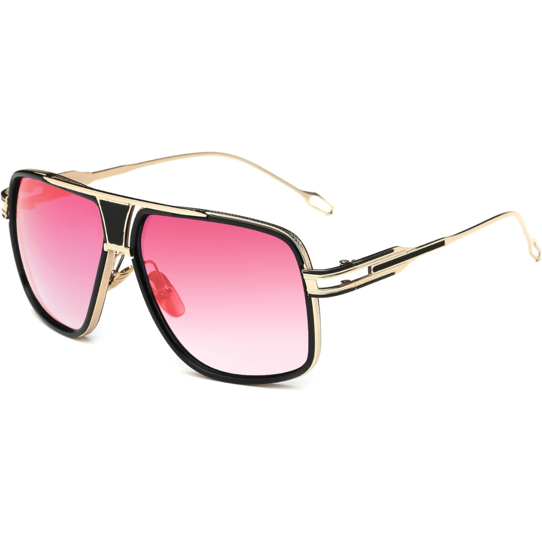 Sisica | Men’s Aviator Sunglasses with Alloy Frame and UV Protection