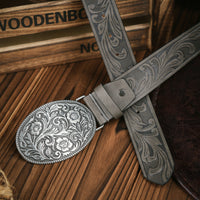 Charly | Men’s Belt | Western Style | Vegan Leather & Durable Metal Buckle