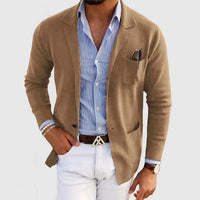 Sisica | Men's Casual Knit Blazer with Patch Pockets