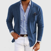Sisica | Men's Casual Knit Blazer with Patch Pockets