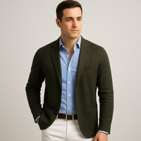 Charly | Men's Casual Knit Blazer with Patch Pockets
