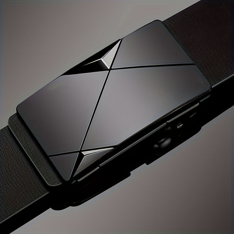 Sisica Men's Leather Belt with Auto Buckle