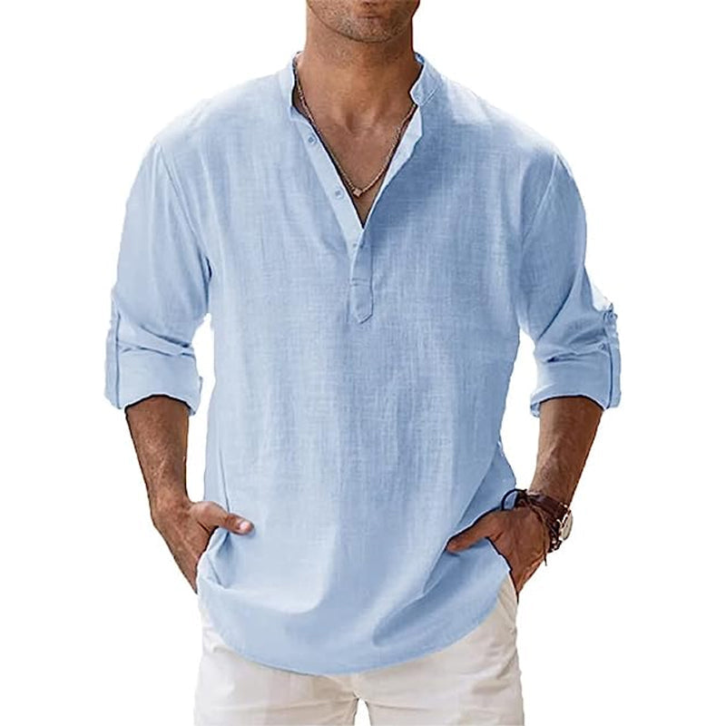 Charly | Men's Henley Button Down Shirt