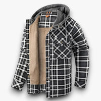 Charly | Men's Plaid Flannel Shirt Jacket with Hood