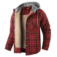 Charly | Men's Plaid Flannel Shirt Jacket with Hood