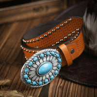 Charly | Men's Western-style – Vegan Leather Belt with Solid Metal Buckle