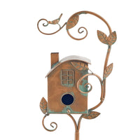 Sisica | Metal Art Birdhouse on Garden Stake - FeatherNest