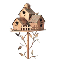 Charly | Metal Art Birdhouse on Garden Stake - FeatherNest
