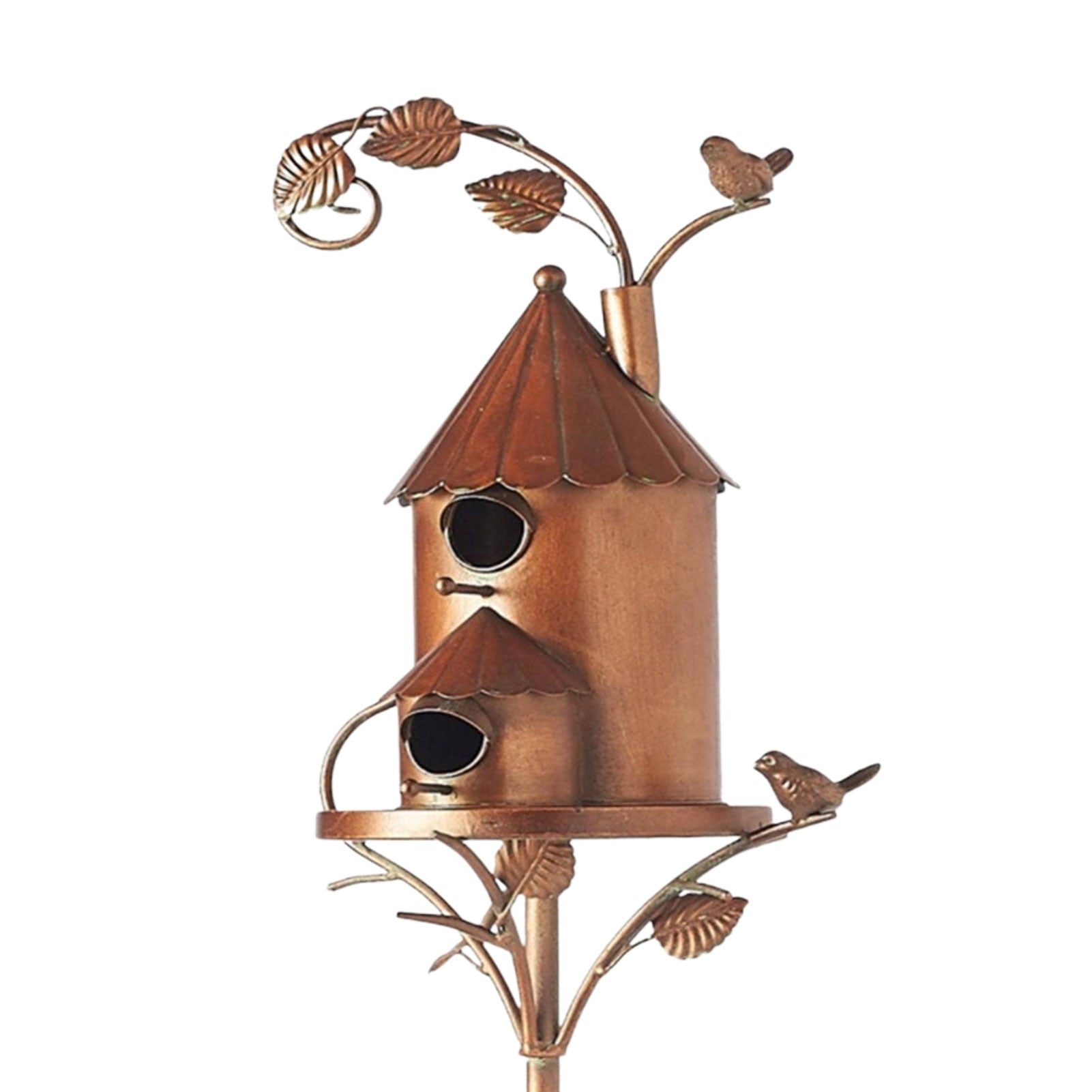 Charly | Metal Art Birdhouse on Garden Stake - FeatherNest