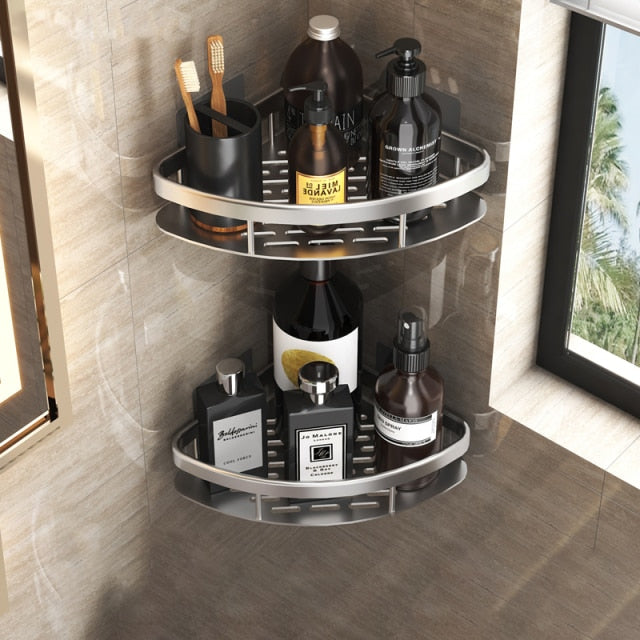 Charly | Metal Suction Cup Bathroom Shelves