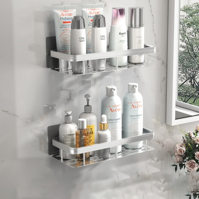 Charly | Metal Suction Cup Bathroom Shelves