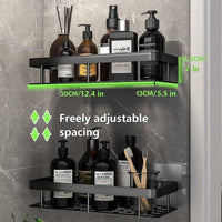 Sisica | Metal Suction Cup Bathroom Shelves