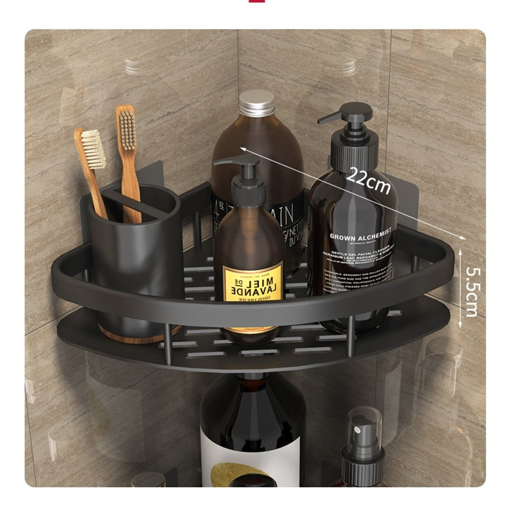 Sisica | Metal Suction Cup Bathroom Shelves