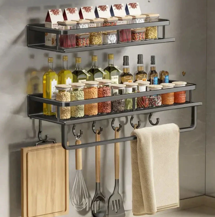 Sisica Kitchen Organizer Shelf - Wall Mount