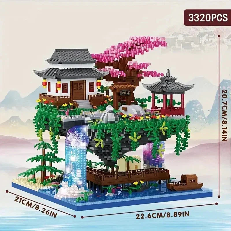 Sisica | Mini Building Set 3320 Pieces with Waterfall Light