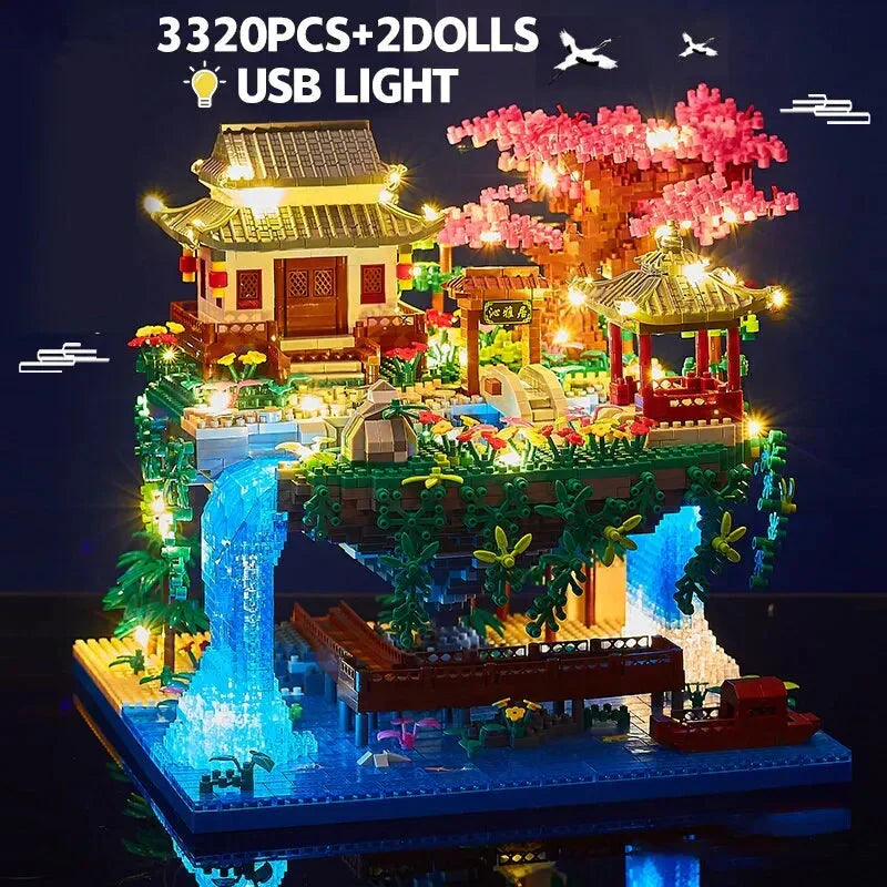 Charly | Mini Building Set 3320 Pieces with Waterfall Light