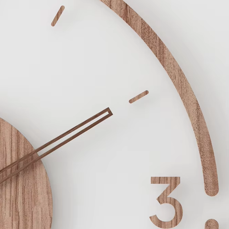 Sisica | Scandinavian Wood Wall Clock - Silent Quartz Movement