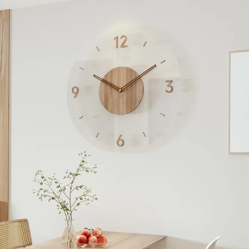 Charly | Modern Wall Clock in Wood – Minimalist and Elegant Design for the Living Room