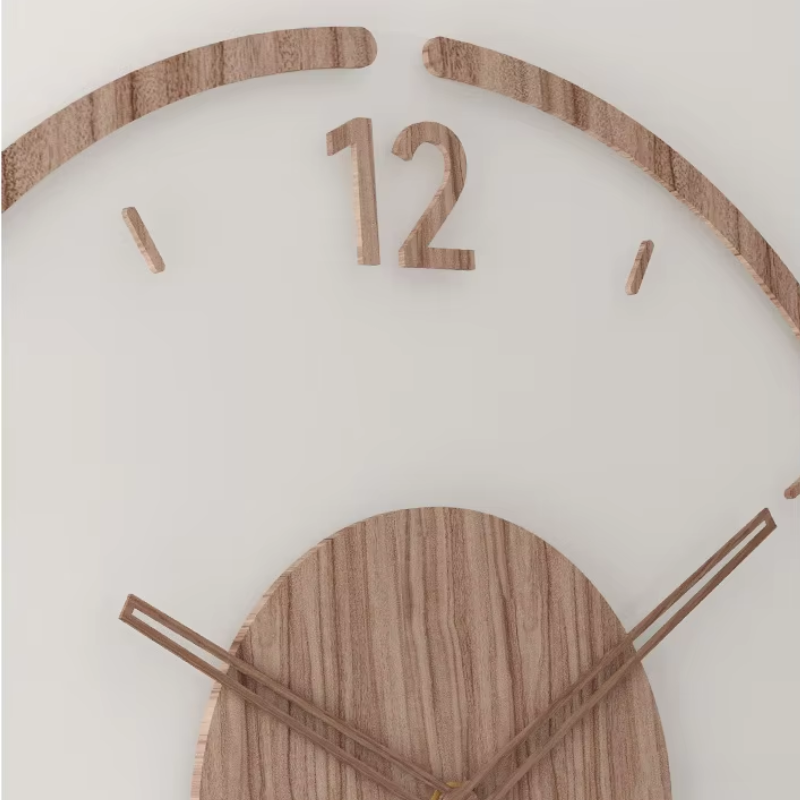 Sisica | Scandinavian Wood Wall Clock - Silent Quartz Movement